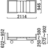 【中古】電動ベッド(カリストシリーズ)2モーター キャスター(対角ストッパー仕様) - 介護ベッド.shop